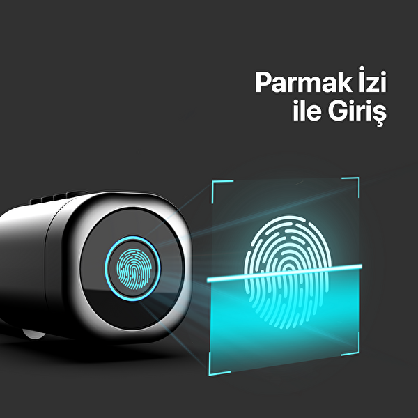 Xenon Smart Akıllı Elektronik Parmak İzi Şifre ve RFID Kart Şifreli Kapı Kilidi ve Kablosuz Gateway Hub 2'li Güvenlik Seti