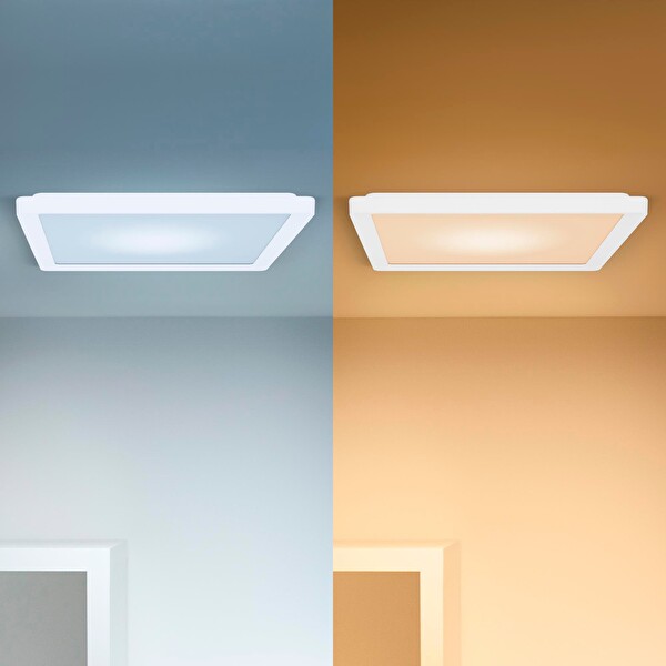 Wiz Beyaz Akıllı Sıva Üstü RGB 17W Kare Panel Tavan Armatürü