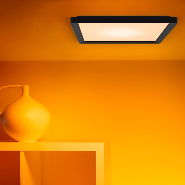 Wiz Siyah Akıllı Sıva Üstü RGB Kare Panel Tavan Armatürü 12W