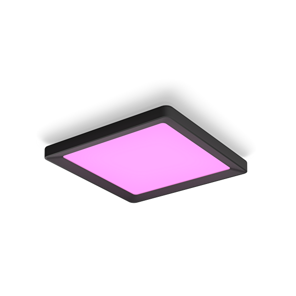 Philips Hue Tento Siyah Sıva Üstü RGB Akıllı LED Panel Tavan Armatürü 30x30 CM 1340 Lumen