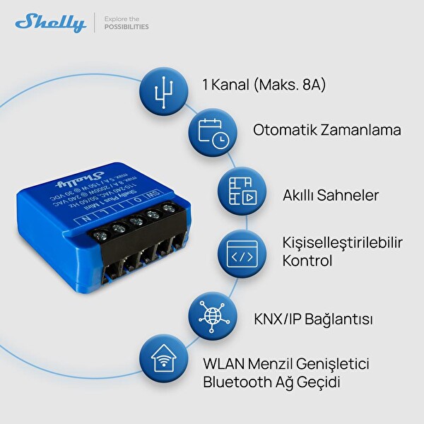 Shelly 1 Mini Gen3 Akıllı Röle