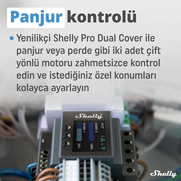 Shelly Pro Dual Çift Motorlu Panjur Kontrol Rölesi