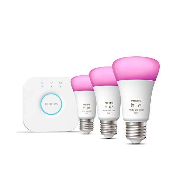 Philips HueWCA 9W E27 Renkli Akıllı Ampul 3'lü Başlangıç Seti