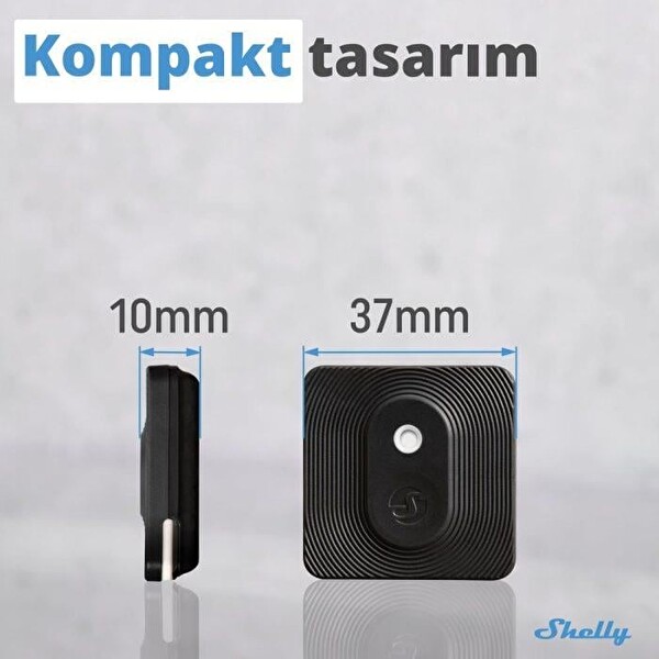 Shelly BLU H&T Siyah Bluetooth Sıcaklık ve Nem Sensörü