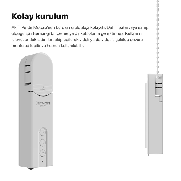 Xenon Smart Zigbee Bağlantılı Perde Motoru Kumandalı ve Zigbee 3.0 - Wi-Fi & Ble Akıllı Ev Gateway Hub Seti