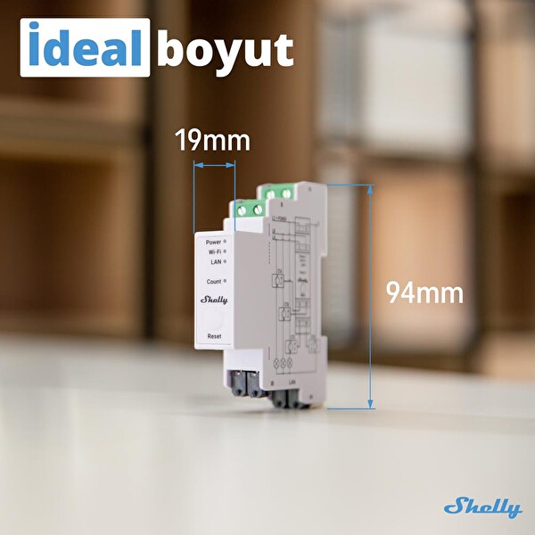 Shelly Pro 3EM 400A 3 Faz Enerji Ölçer