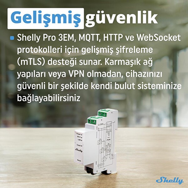 Shelly Pro 3EM 400A 3 Faz Enerji Ölçer