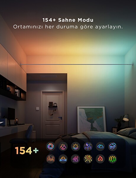 Govee RGBICWW Skyline Duvarlar Arası Kesilebilir LED Şerit - 4 Metre - H61B83H1