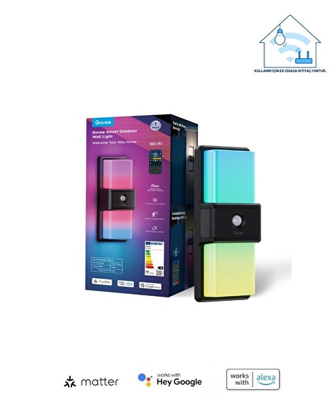 Govee Dış Mekan Hareket Sensörlü Duvar Aydınlatması IP65 H7078CD1