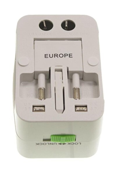 Şahnet Universital Çok Fonksiyonlu Seyahat Adaptörü - Avustralya Amerika Çin Priz Dönüştürücü