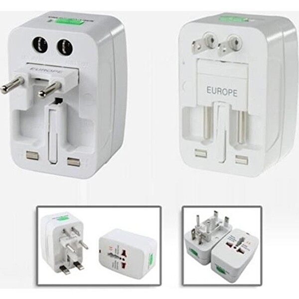 Şahnet Universital Çok Fonksiyonlu Seyahat Adaptörü - Avustralya Amerika Çin Priz Dönüştürücü