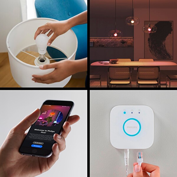 Philips Hue Essential 2'li E27 806 Lümen Akıllı Ampül Başlangıç Seti