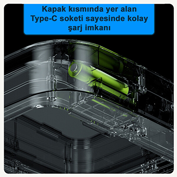 Greentech Sensörlü Şarjlı 22 Litre Çöp Kovası Şarj Edilebilir Lityum Pilli GT-SC05B