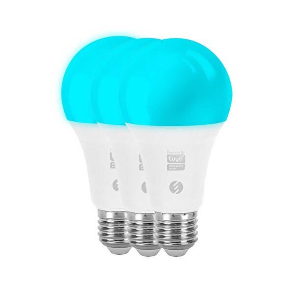 S-Link Swapp SL-RGB12-3 Smart/Akıllı RGB 12W 50Hz 1000lm Wi-Fi TUYA Destekli Lamba Ampul - 3 Adet