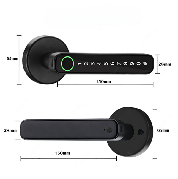 Desi QUiC Q002 Akıllı Kapı Kolu iOS/Android Uyumlu - Parmak İzi -Tuş Takımı