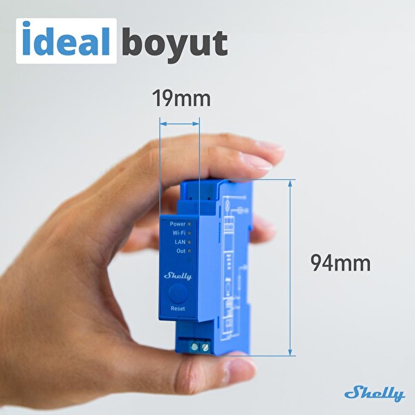 Shelly Pro 1 DIN Ray 1 Kanal Akıllı Röle