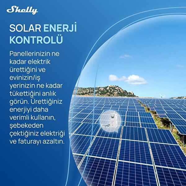 Shelly 3EM-63W Gen3 Akıllı 3 Faz Enerji Ölçer