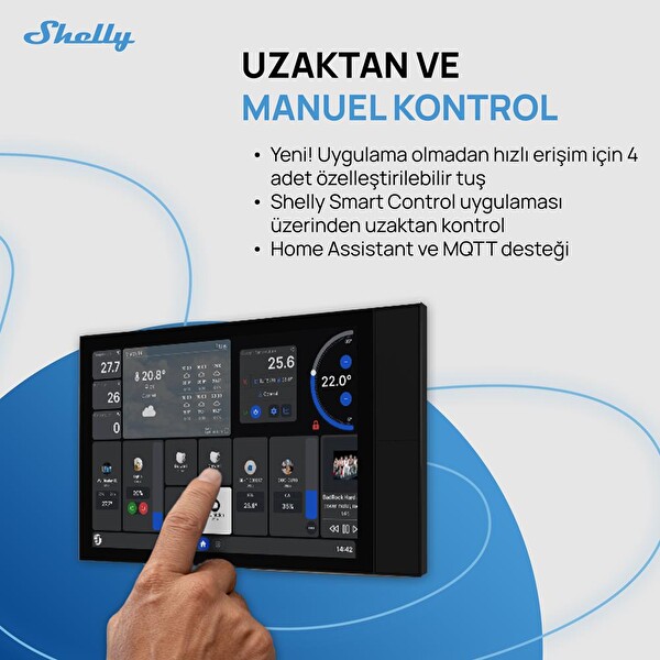 Shelly Wall Display XL Akıllı Ev Kontrol Paneli