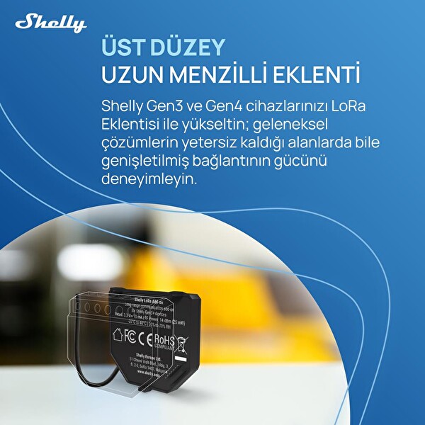 Shelly LoRa Add-On Uzun Menzilli İletişim Modülü Akıllı Sensör