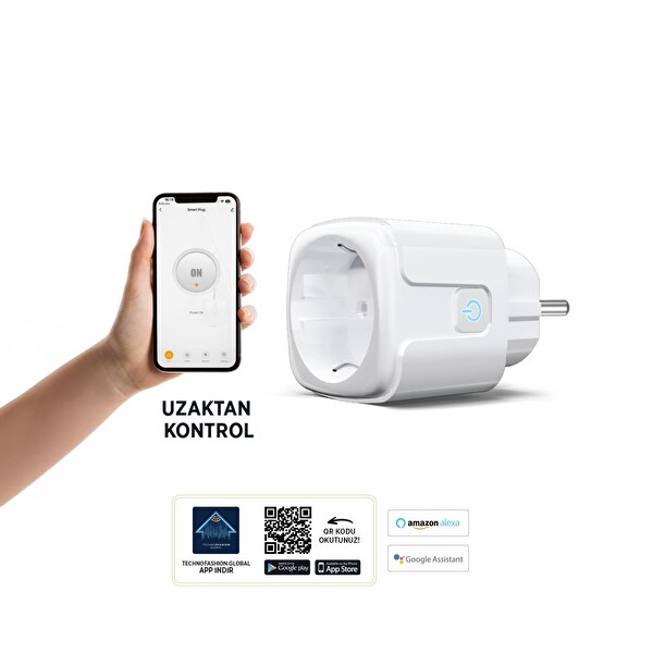 Polosmart MP24 Uygulama Kontrollü Akıllı Priz Beyaz