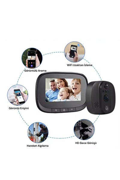 Yeco PD-10 Akıllı Görüntülü Kapı Zili Kablosuz Tuya Uyumlu 1080P Güvenlik Kameralı Zil