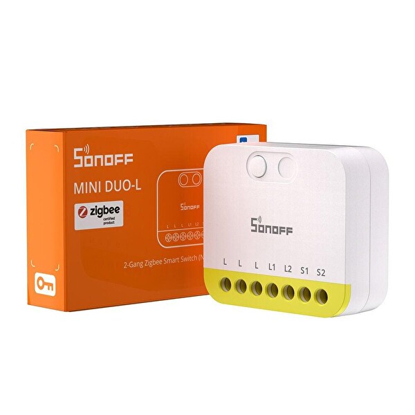 Sonoff MINI-ZB2GS-L Zigbee Nötrsüz 2 Kanallı Akıllı Röle