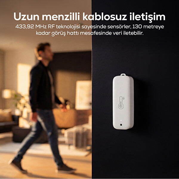 Xenon Smart 4 Bölge Takipli İç-Dış Mekan WiFi Akıllı İklim Sensörü Monitörlü Dijital Termometre X7510