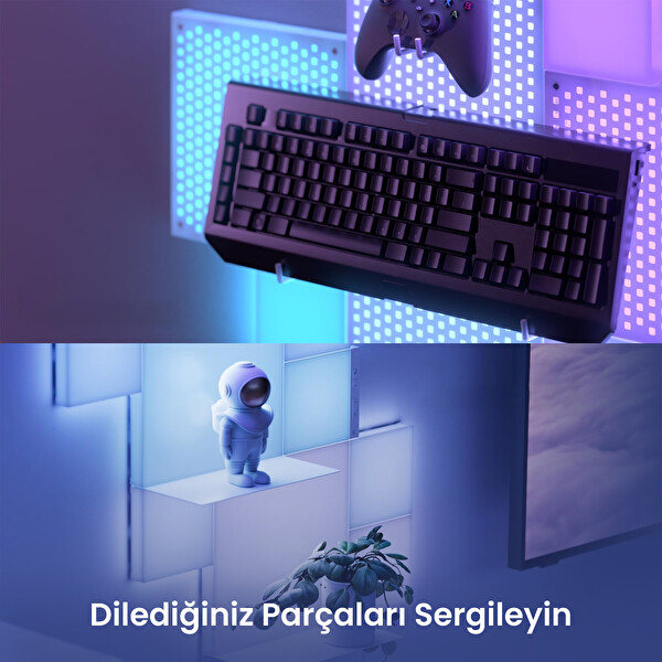 Nanoleaf Canvas Kare Blok Akıllı RGBW LED Duvar Paneli Başlangıç Paketi 10'lu