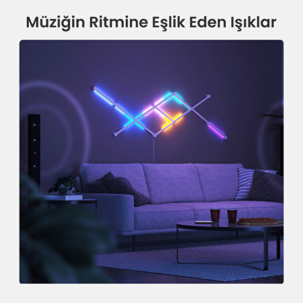 Nanoleaf Essentials Akıllı RGBW LED Işık Şeridi Genişletme Paketi 3'lü Beyaz - Apple Home Destekli