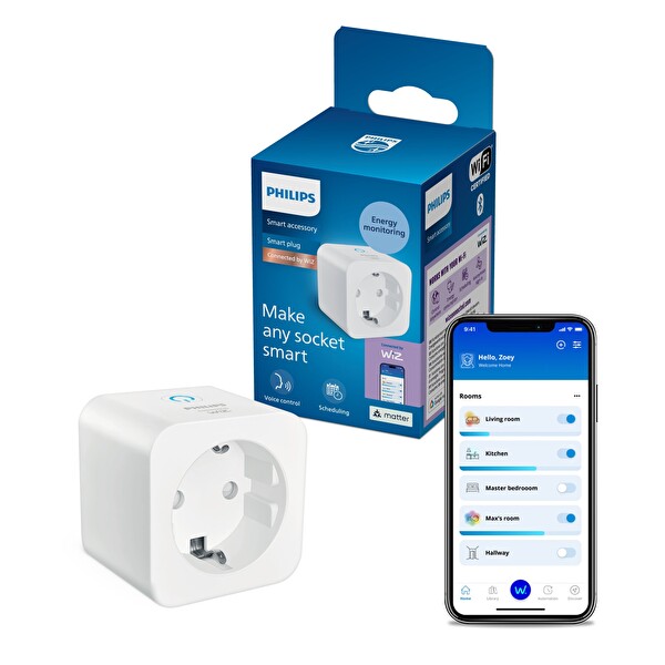 Philips Smart Akıllı Priz Type-F / Matter Uyumlu (Google Home - Alexa - HomeKit - Matter Uyumlu)