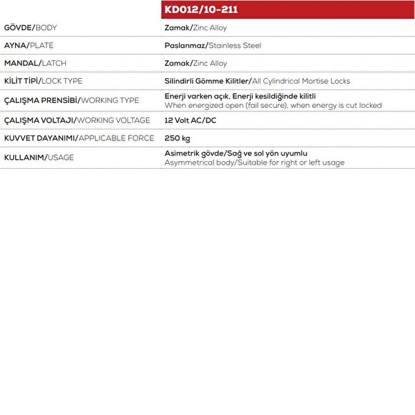 Kale Kilit 211 Bas - Aç Otomatik Kilit Karşılığı