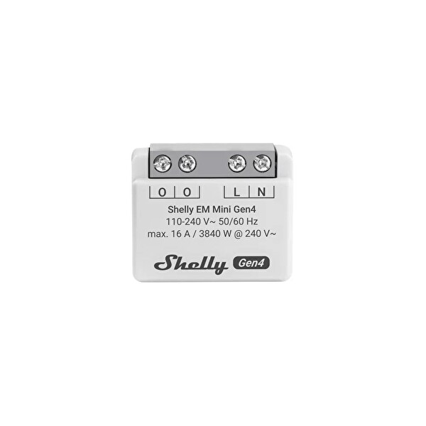 Shelly EM Mini Gen4 16A Akıllı Enerji Ölçüm Modülü