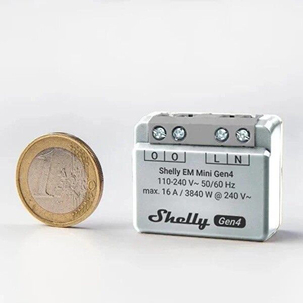 Shelly EM Mini Gen4 16A Akıllı Enerji Ölçüm Modülü