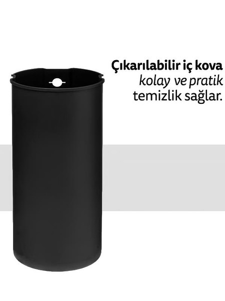 5five Delta Metal Pedallı 30 L Çelik Çöp Kovası