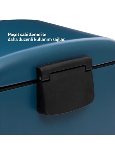 5five Ariane Metal Pedallı 30 L Petrol Mavisi Çöp Kovası