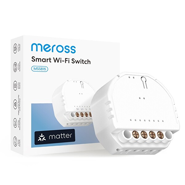 Meross Matter Akıllı Sıva Altı Röle Matter MSS815 - Apple Home Destekli