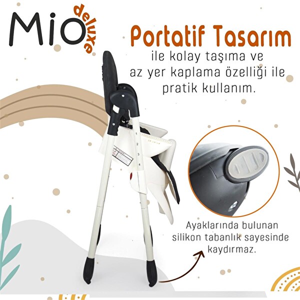 Prego 3032 Mio Deluxe Gri Mama Sandalyesi Fiyatı ve Özellikleri