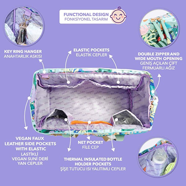 Milk&Moo Jungle Friends Anne Bebek Bakım Çantası