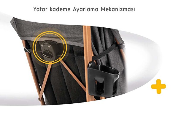 Rival RV111G Gold Sweet Tam Yatar Hafif Baston Antrasit Bebek Arabası