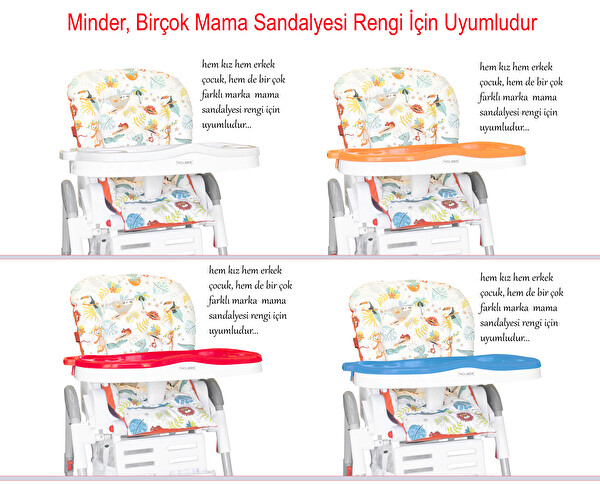 Holmer Leke Tutmaz Organik Max-T Açık Gri Mama Sandalyesi Minderi