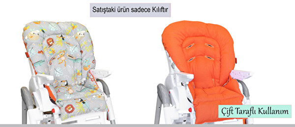 Holmer Leke Tutmaz Organik Max-T Koyu Gri Mama Sandalyesi Minderi