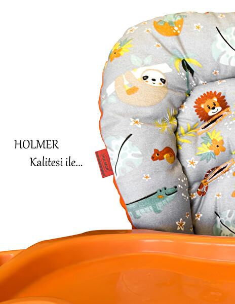 Holmer Leke Tutmaz Organik Max-T Koyu Gri Mama Sandalyesi Minderi