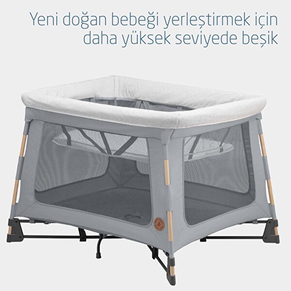 Maxi-Cosi Swift 3'ü Bir Arada Beyond Grey Eco Beşik - Seyahat Yatağı - Oyun Parkı