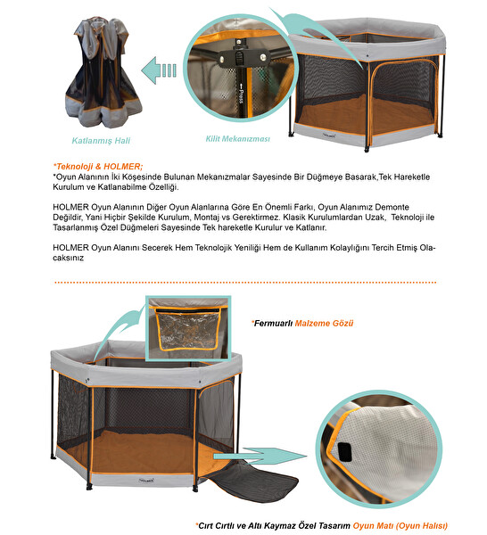 Holmer Kids Eurostyle Oyun Alanı - Park Yatak - Oyun Parkı