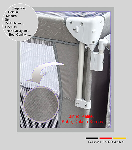 Holmer Maxi Comfort Coolstyle Anne Yanı-Deluxe Kumaş Premium Oyun Parkı-Anne Yanı 70x110 CM