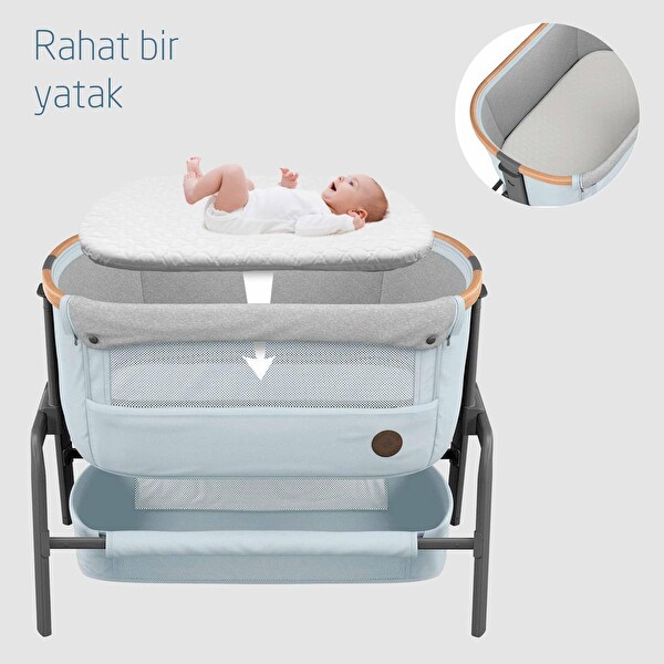 Maxi-Cosi Iora Katlanabilir Beyond Grey Eco Anne Yanı Beşik