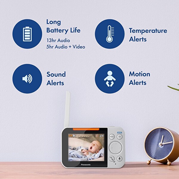 Panasonic KX-HN4001W Kameralı ve Sesli Siyah Beyaz Bebek Monitörü