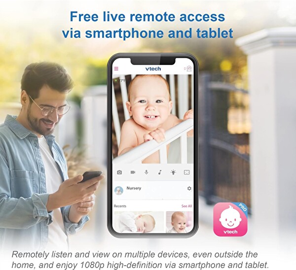 Vtech RM9751 Sarı Papatya Akıllı WiFi Bebek Kamerası