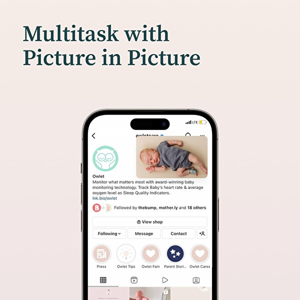 Owlet Dream Duo 1080P HD WiFi Akıllı Bebek Telsizi