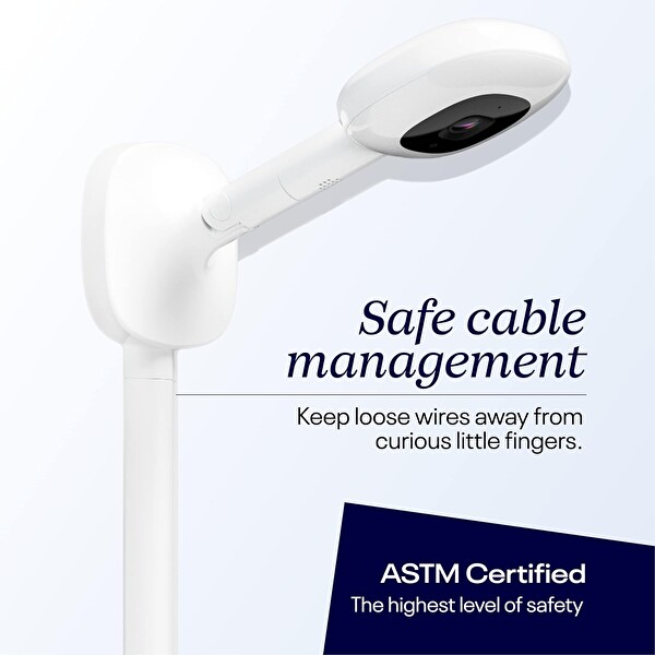 Nanit Pro Akıllı 1080P Siyah Bebek Monitörü ve Duvar Montajı